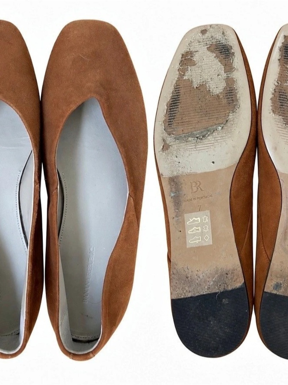 Banana Republic Suede Ballet Flat Brown size 7